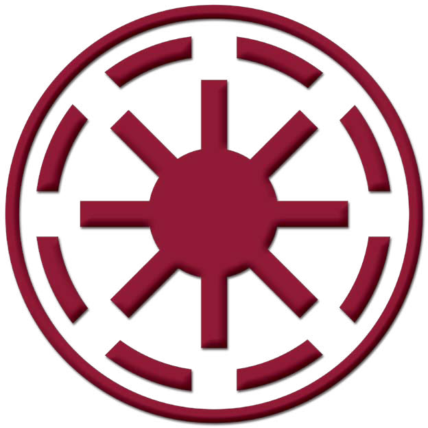 Transparent Emblem Star Wars - Galactic Republic (624x623), Png Download