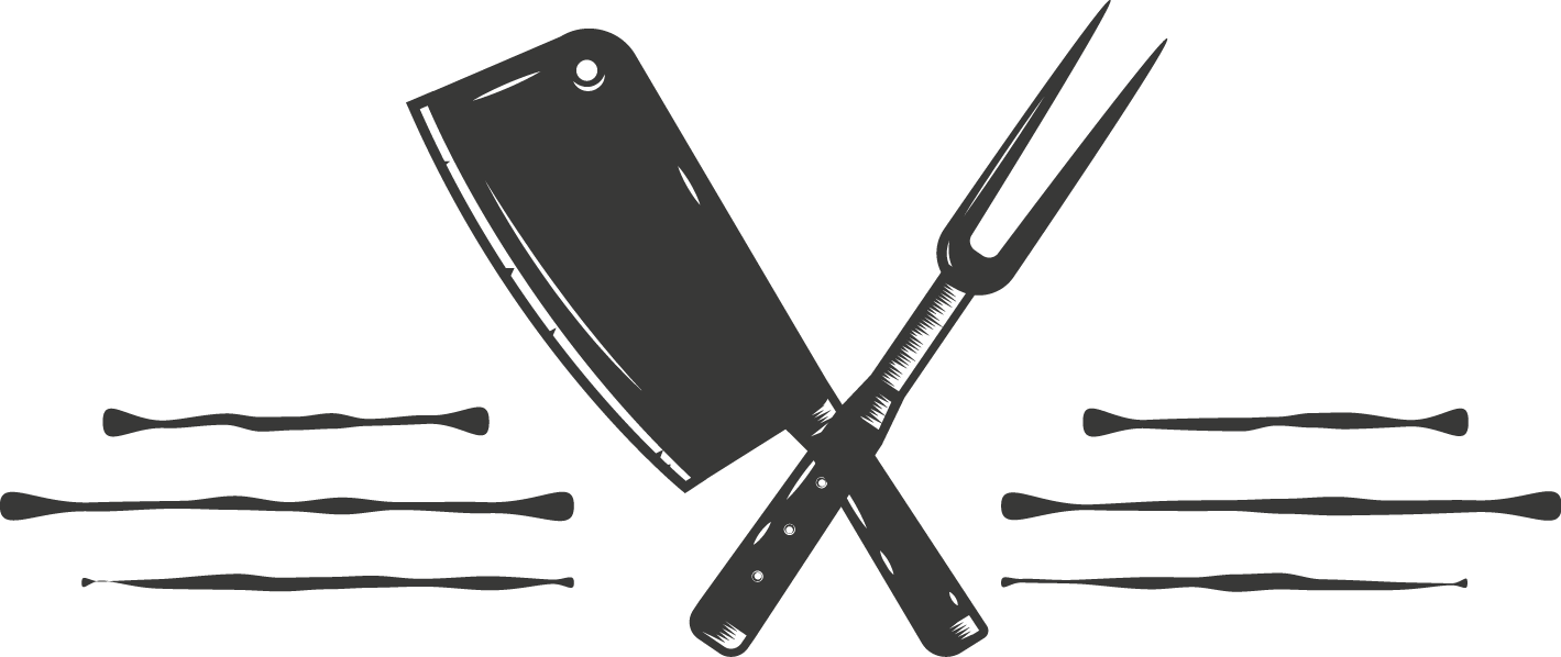Butcher Knife And Meat Serving Fork - De Lantaarn Scheurkalender 2018 - Kook (1419x598), Png Download