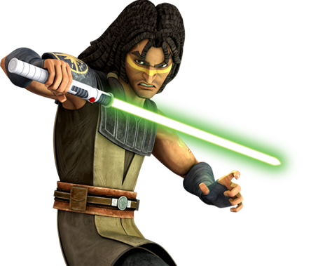 Grey Jedi Clone Wars (444x379), Png Download