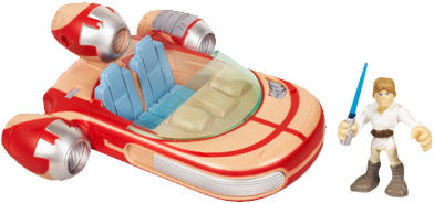 Star Wars Jedi Force Playskool Heroes Landspeeder With - Star Wars Jedi Force Playskool Heroes Landspeeder (400x400), Png Download