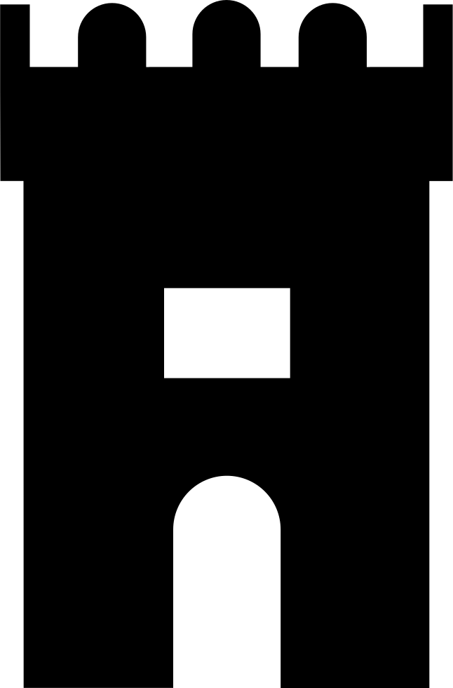 Fortress Tower Antique Building Silhouette Of A Computer - Tower Silhouette (646x980), Png Download