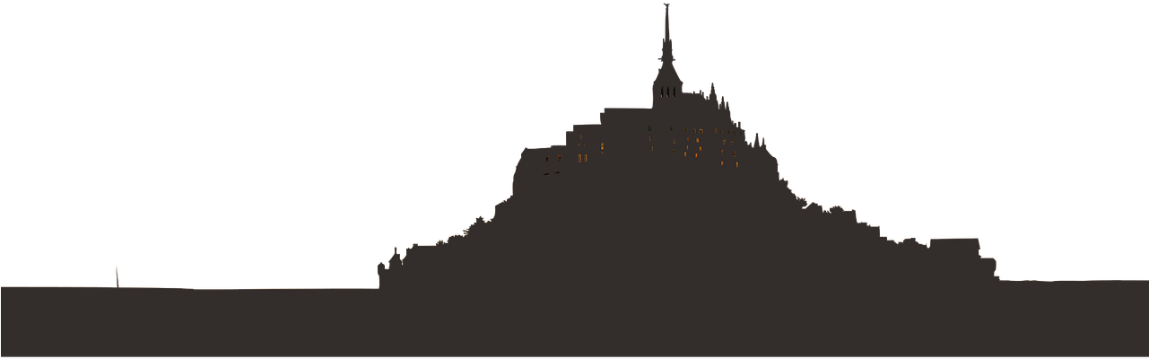 Castle, Castle Euro Silhouette Building Architectu - Mont Saint-michel (1280x640), Png Download