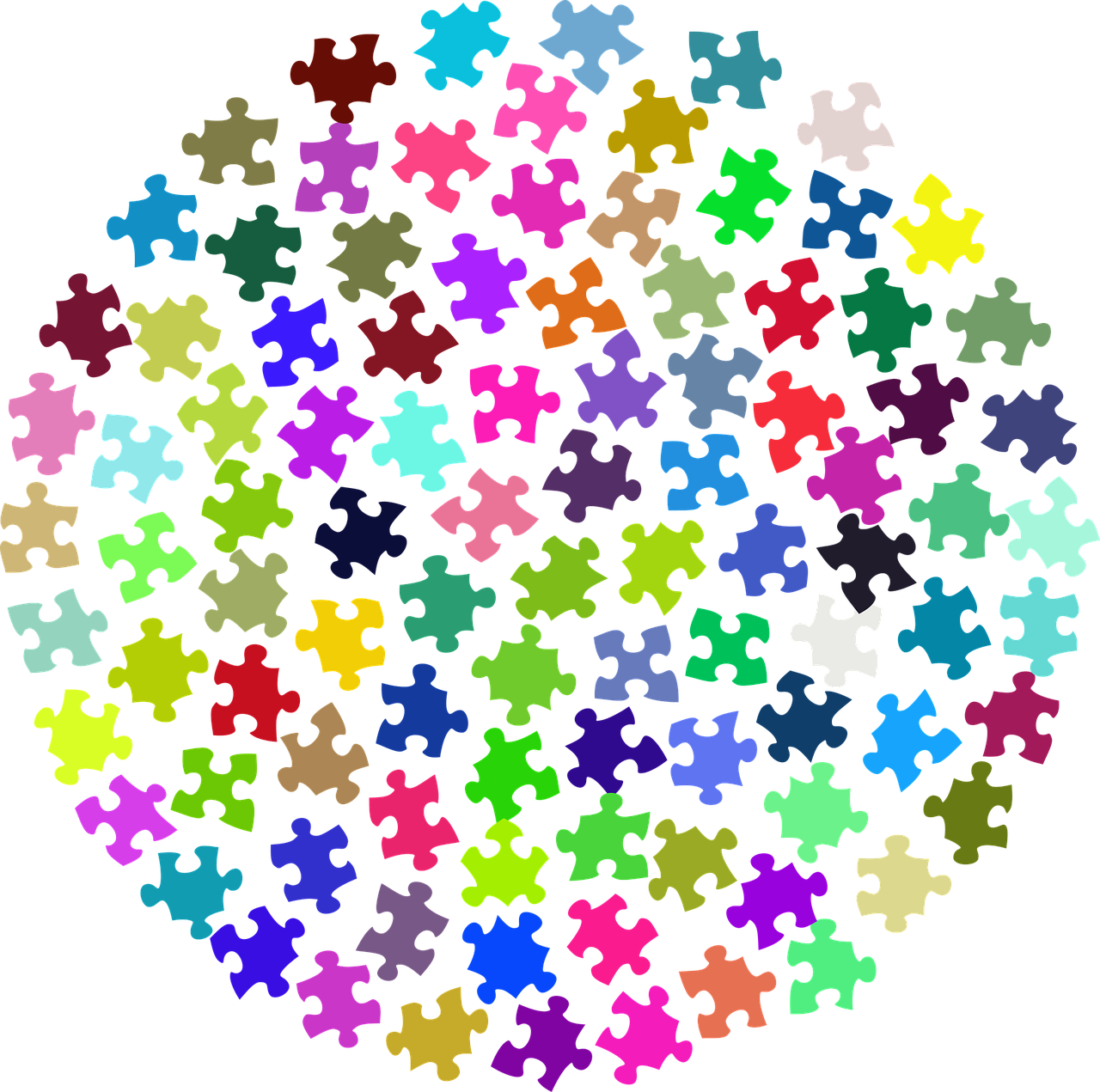 Puzzle Pieces (1280x1271), Png Download