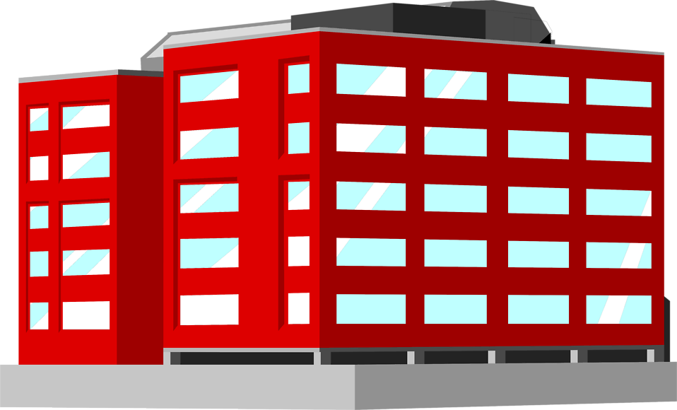 Building Office - Office Building Silhouette Png (958x580), Png Download