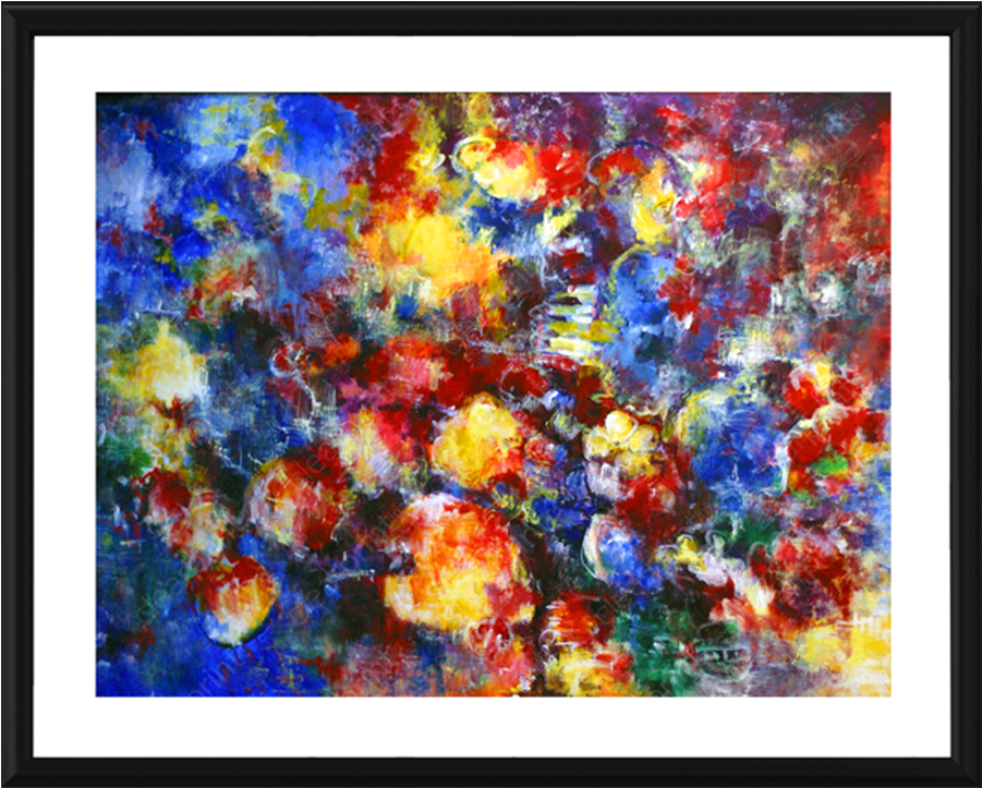 Abstract Art - Water Color Shower Curtain (900x1500), Png Download