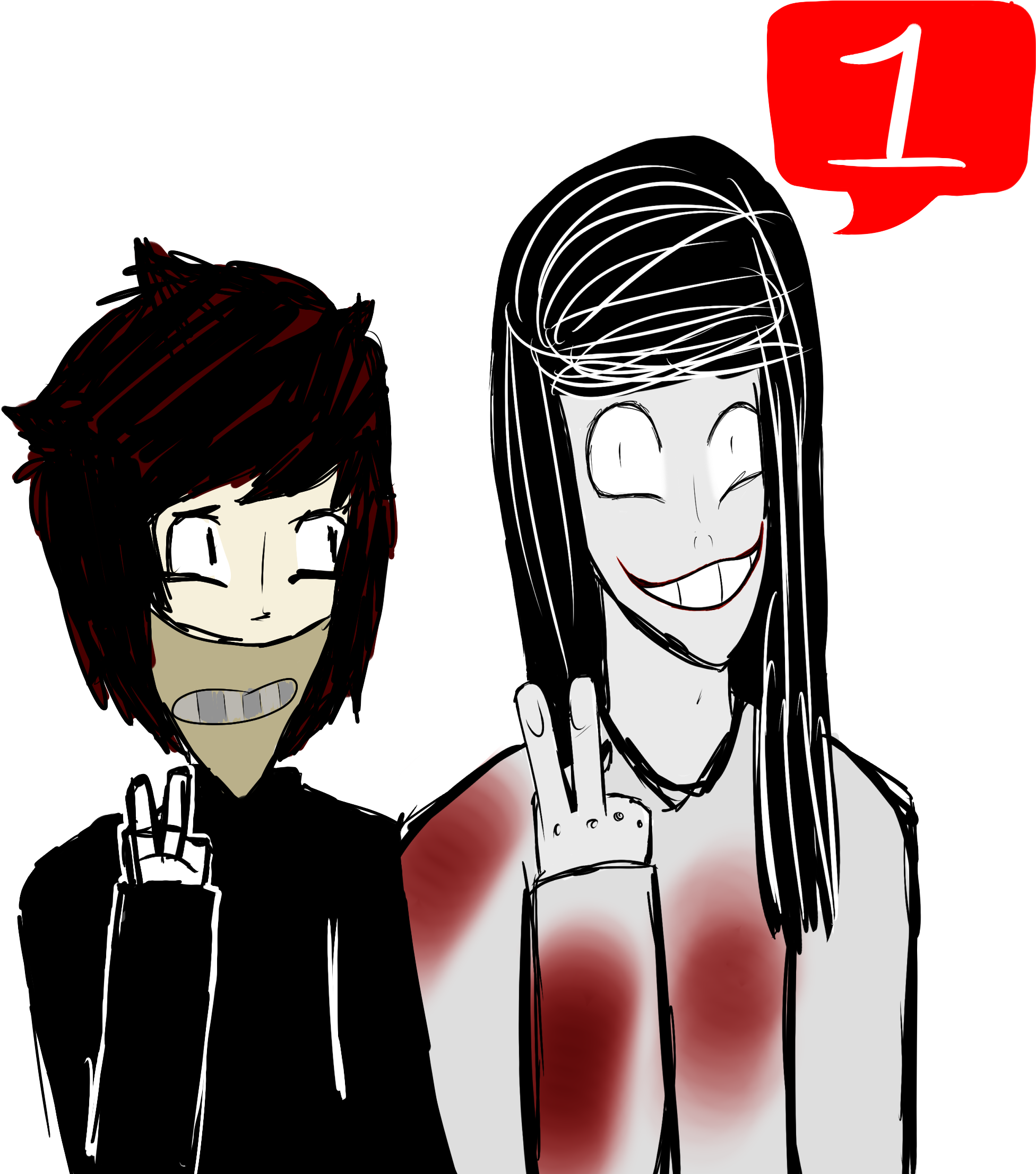 Jeff The Killer And Ticci Toby (2103x2238), Png Download