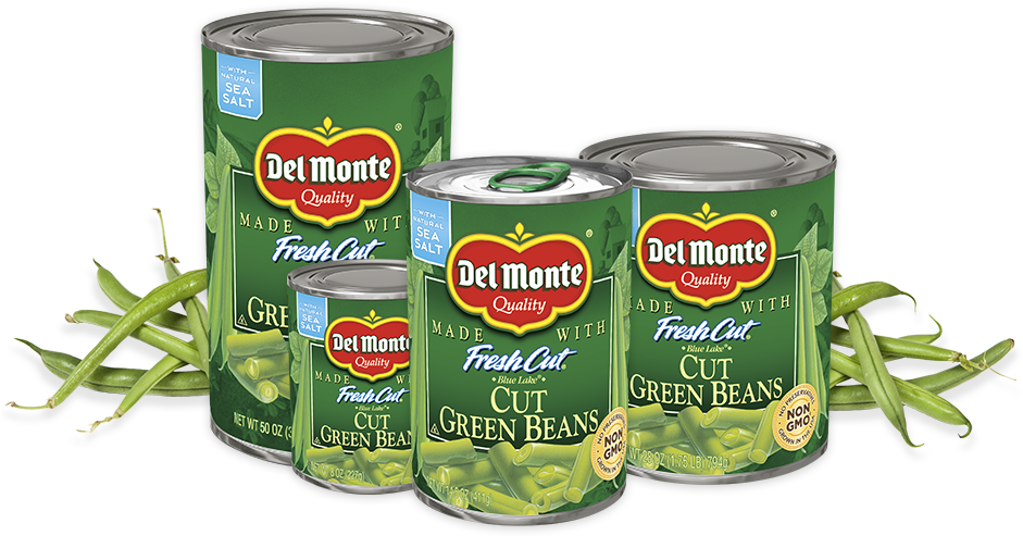 Blue Lake® Cut Green Beans - Del Monte Green Beans Can Size (1050x500), Png Download