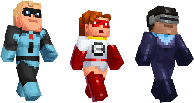 The Incredibles Skin Pack Is Out Today You Can Find - Elastigirl Minecraft Skin (748x421), Png Download