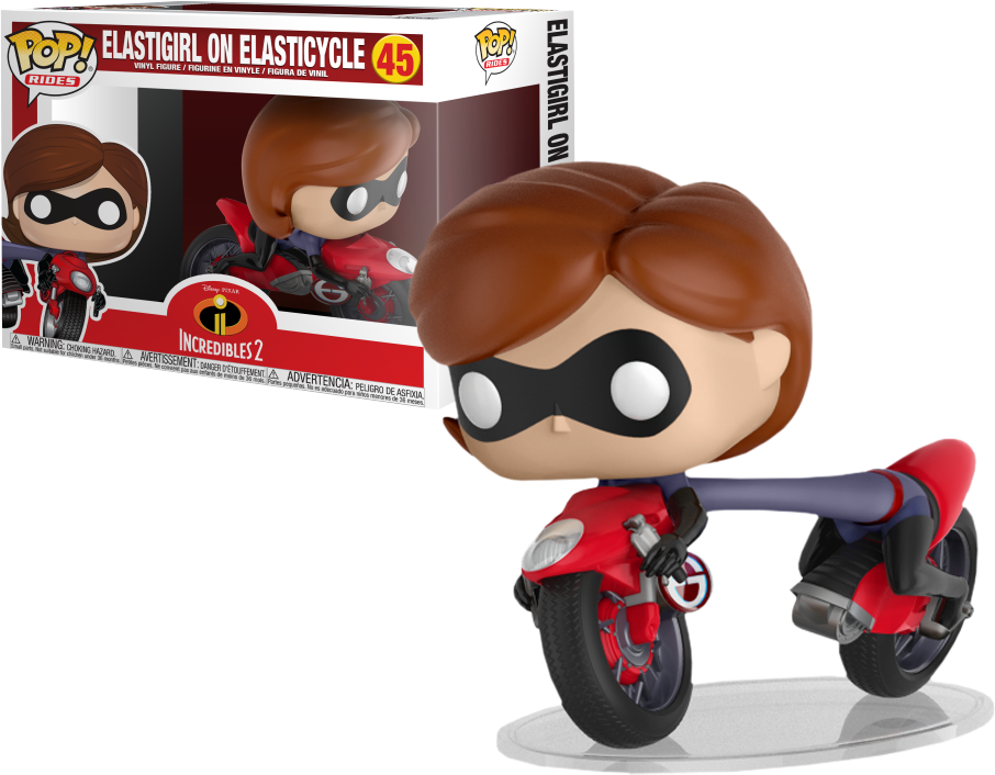 Rides Disney's Incredibles 2 Elastigirl On Elasticycle - Elastigirl On Elasticycle Funko Pop (906x706), Png Download