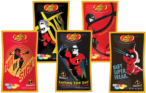 Jelly Belly Disney Pixar Incredibles 2 Jelly Beans - Cartoon (500x500), Png Download