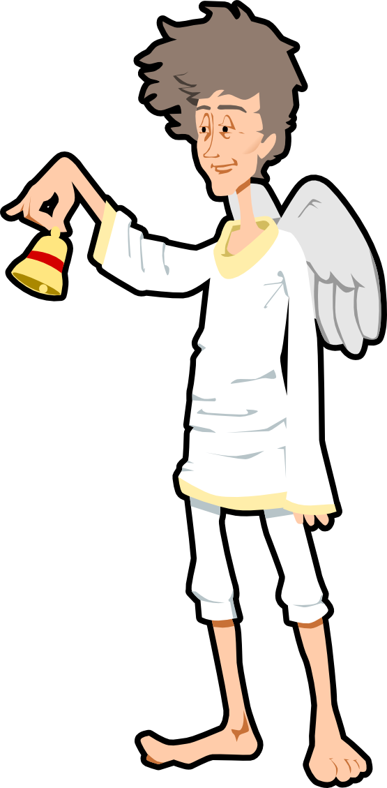 Ornament Angel Bell Xmas Christmas 555px - Clip Art (555x1129), Png Download