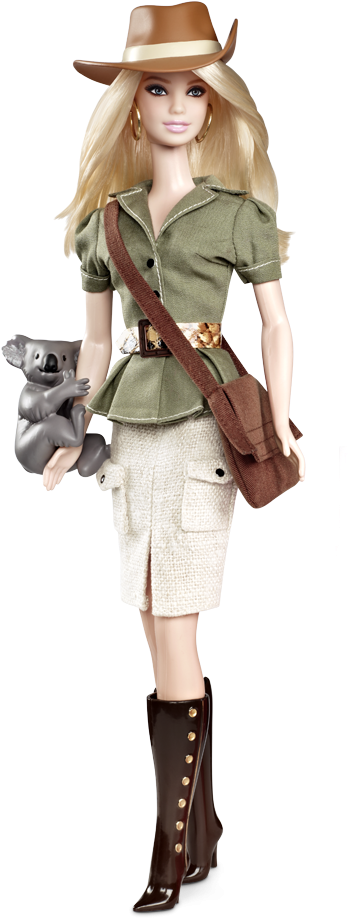 Barbie Australia Barbie Doll World Culture Barbie Series - Barbie Collector Dolls Of The World, Australia Barbie (640x950), Png Download