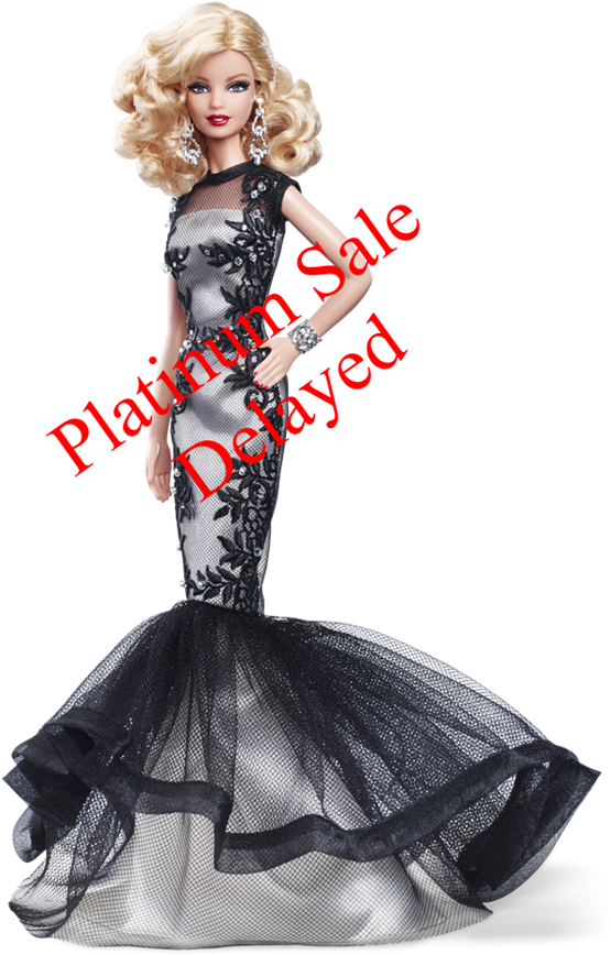 Apparently Even Valium Wasn't Enough To Carry The Day - Classic Evening Gown Barbie Doll Platinum Label (600x891), Png Download