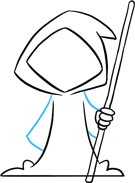How To Draw Grim Reaper - Drawing (680x678), Png Download