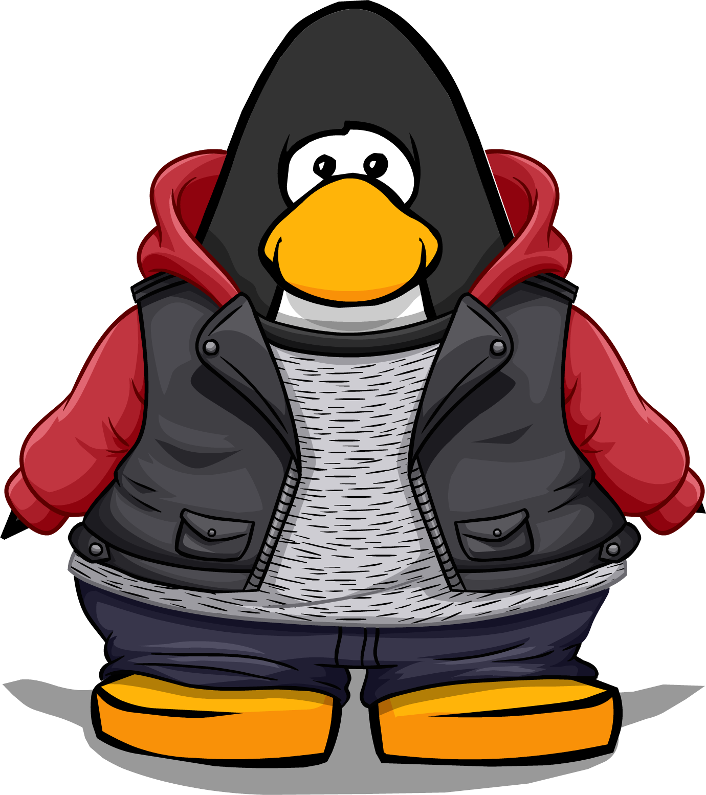 Fall Leather Jacket From A Player Card - Club Penguin (1380x1554), Png Download