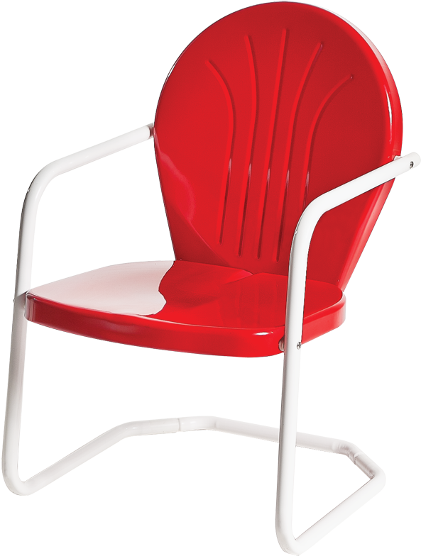 Retro Metal Lawn Chairs (610x800), Png Download
