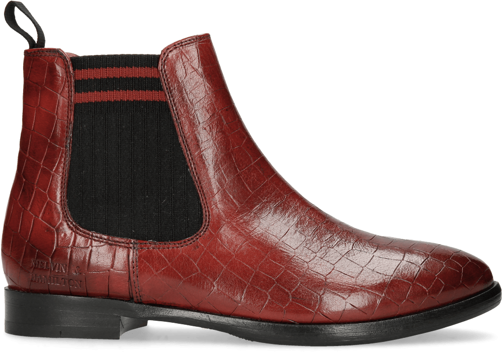 Ankle Boots Daisy 6 Crust Ruby Elastic Lines Red - Chelsea Boot (1024x1024), Png Download