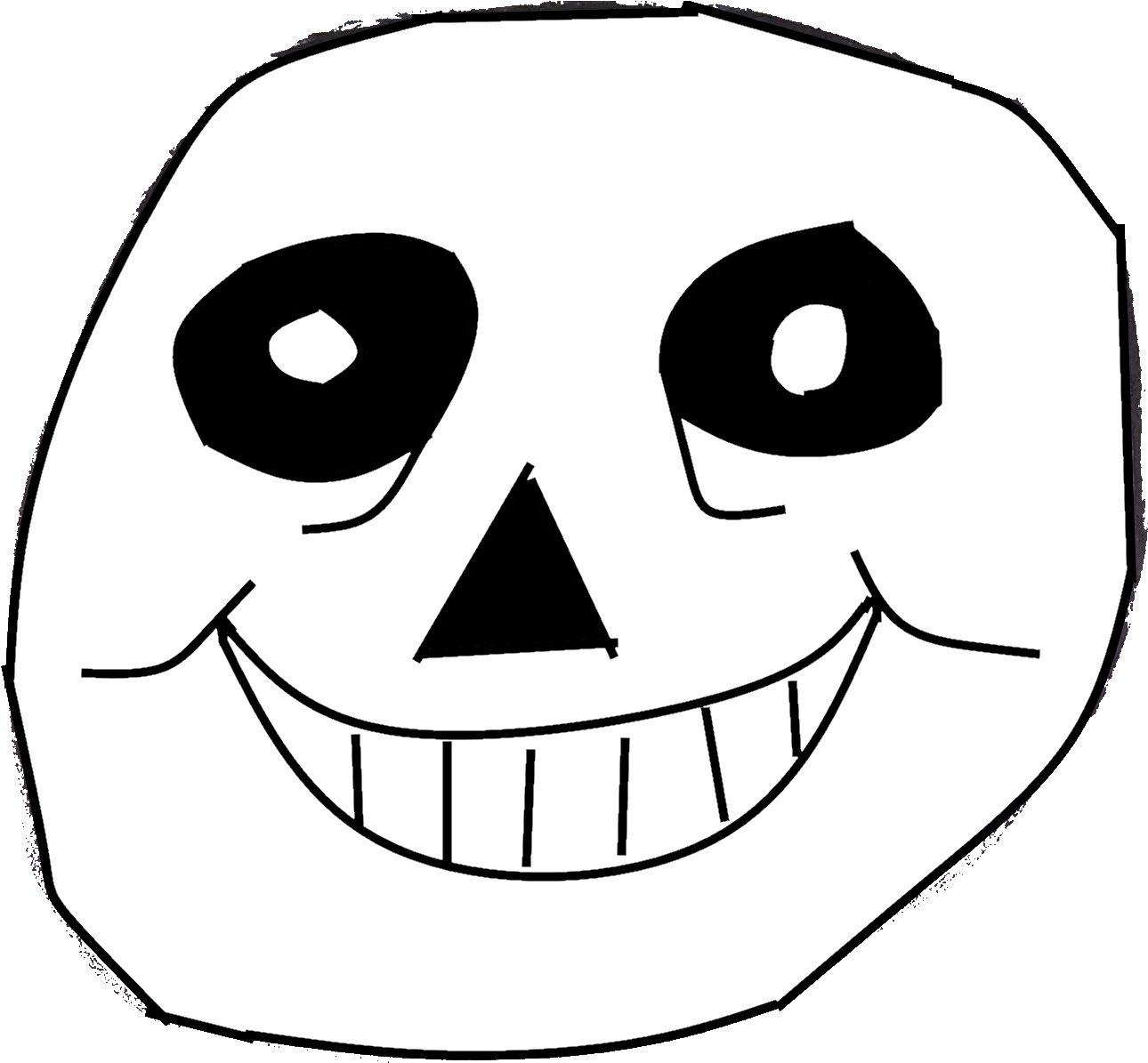 I Drew Sans From Undertale - Entertainment (1436x1197), Png Download