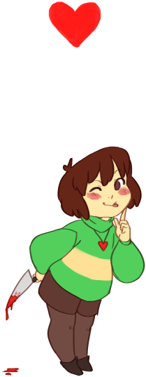 Stay Determined , Frisk Squeezes A Whoopie Cushion - Undertale Other Fallen Humans (400x575), Png Download