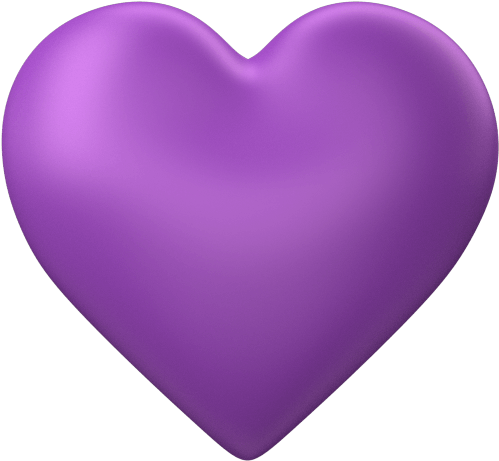 Purple Wedding Heart Clip Art - Purple Heart No Background (499x461), Png Download