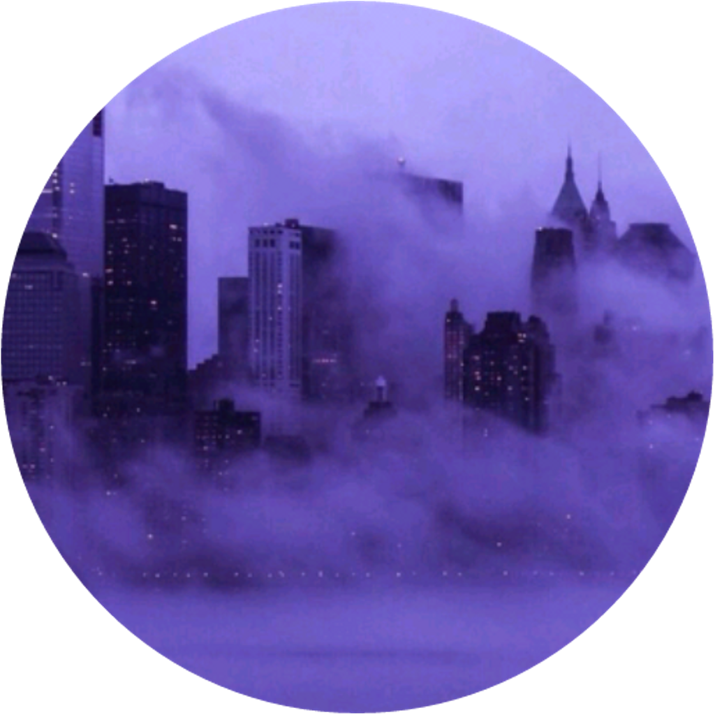 Aesthetic Circle Purple Skyline Cute - Needs Cocaine When Human Emotions (1024x1024), Png Download