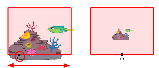 In The Camera View, Grab The Fov Square At The Bottom - Cartoon (647x287), Png Download