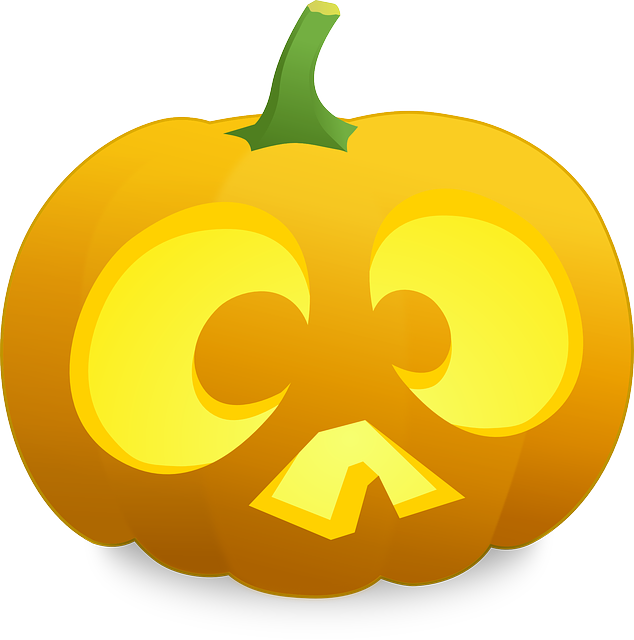 Halloween, Pumpkin, Scared, Thanksgiving, Carved, Face - Jack O Lantern Faces Vampire (634x640), Png Download