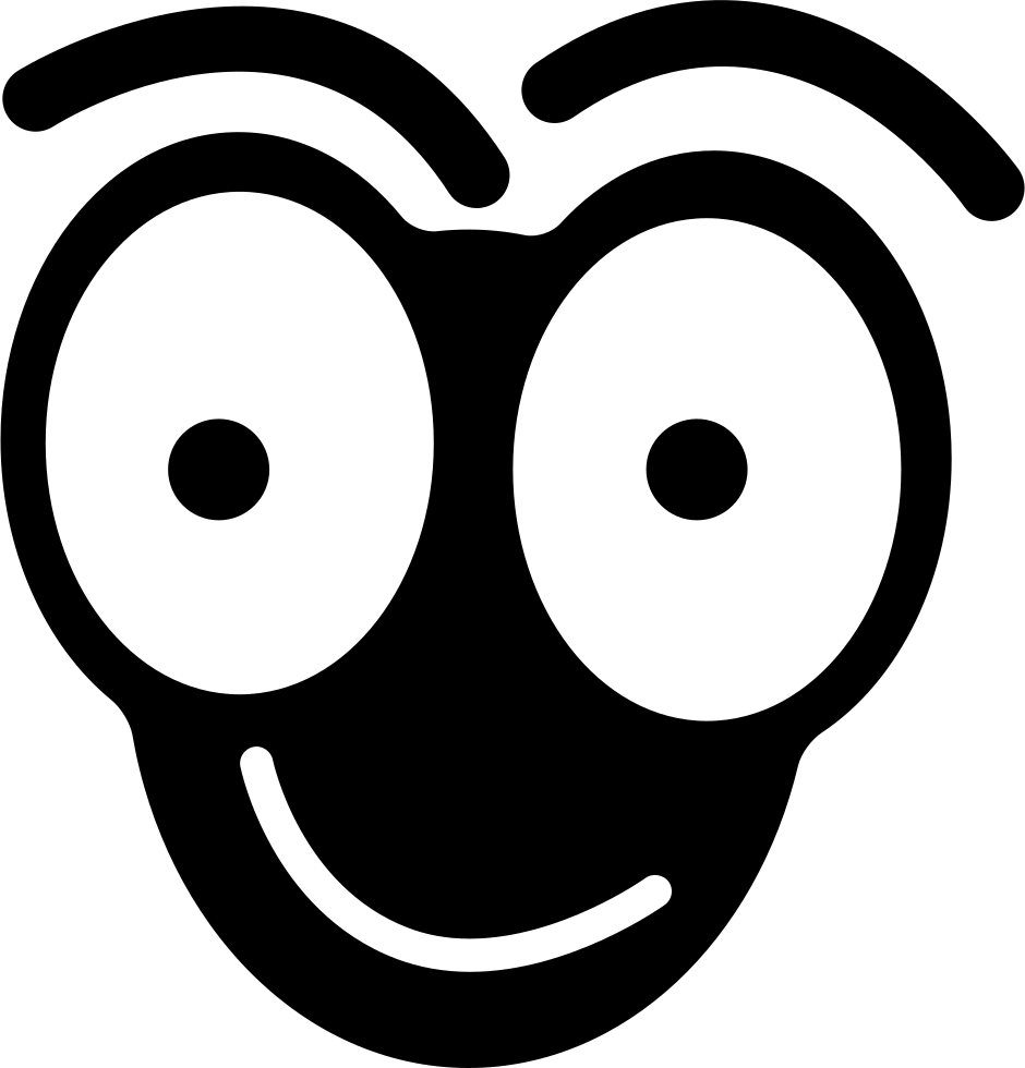Smiling Face - - Caritas Con Ojos Grandes (940x980), Png Download
