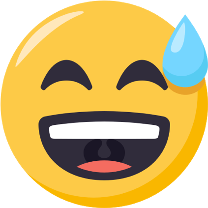 Smiling Face With Open Mouth & Cold Sweat - Carolines Treasures Eon1008sh4 Smiling Face & Cold (1400x460), Png Download