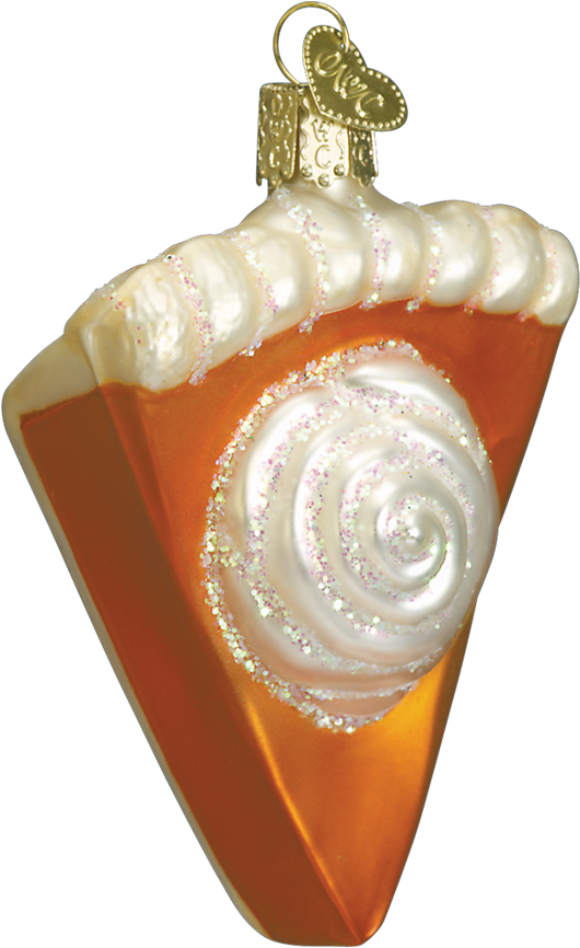 Old World Christmas Thanksgiving Pumpkin Pie Slice - Pie Ornaments (1000x1000), Png Download