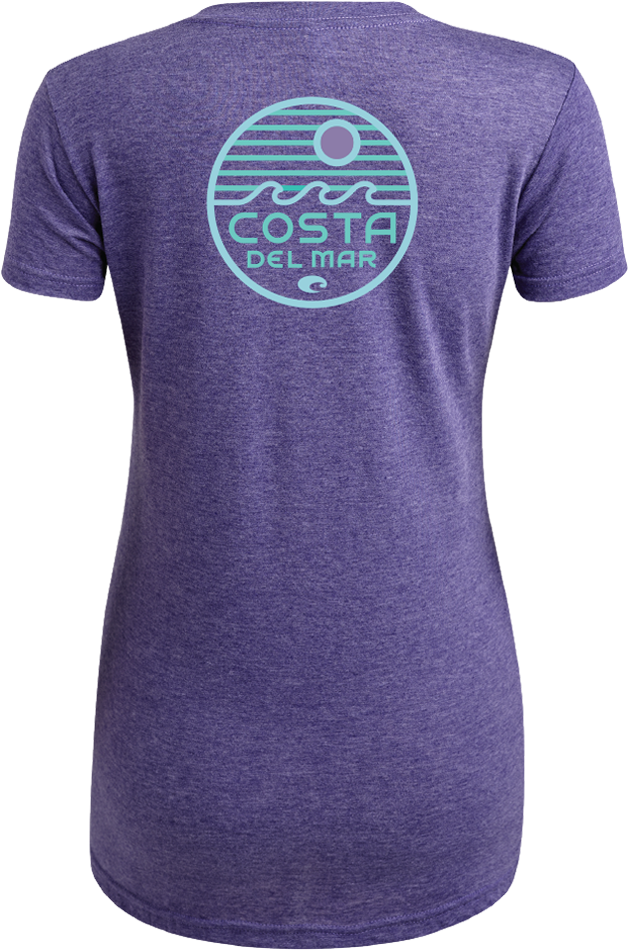 Costa Del Mar Sunrise Circle In Purple Heather, Size - Active Shirt (2000x1000), Png Download