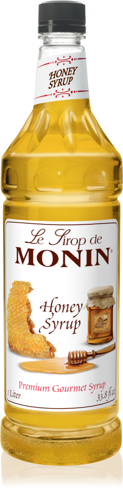 1l Honey Syrup - Monin Lychee Syrup (776x1552), Png Download