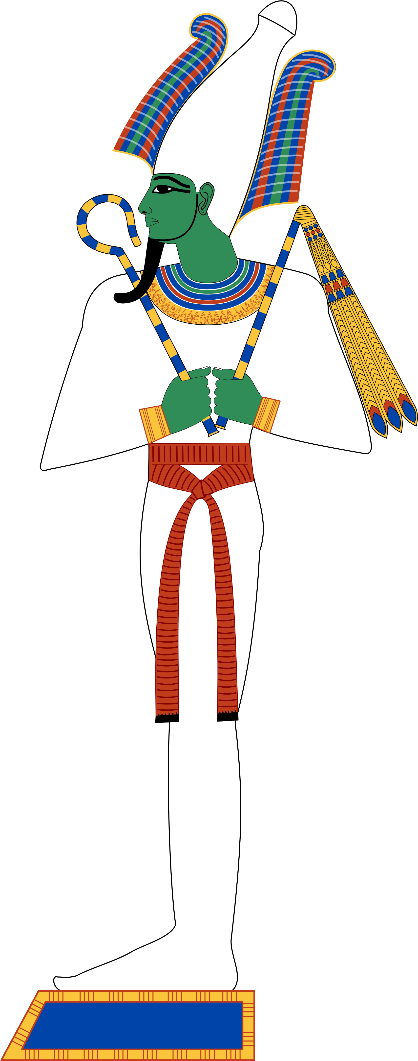 Goddess Clipart Svg - Osiris Egyptian God (2000x4343), Png Download