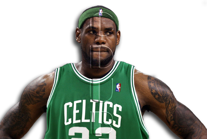 Image - Lebron James On The Celtics (660x444), Png Download