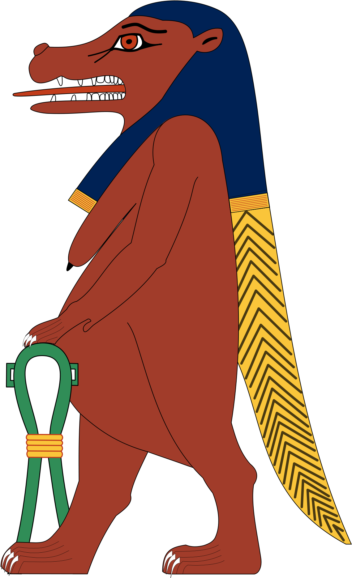 Egyptian Hippo Goddess (1200x1914), Png Download