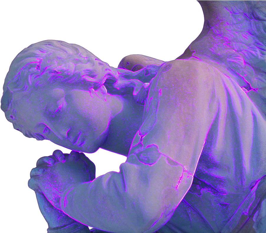 [my Edit] - Aesthetic Purple Statue (500x393), Png Download