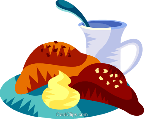 French Breakfast Royalty Free Vector Clip Art Illustration - French Breakfast Clip Art (480x396), Png Download