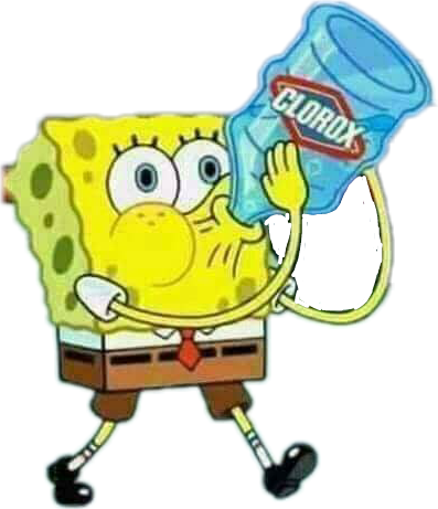Spongebob Clorox (397x461), Png Download