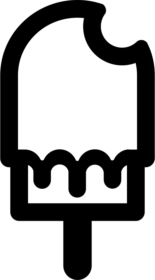 Ice Cream Stick With Syrup And Bite Comments - Ice Cream Icon Png (542x980), Png Download
