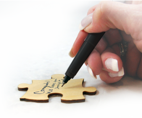 Guest Book Puzzles Are A Unique Alternative To The - Wood (480x399), Png Download