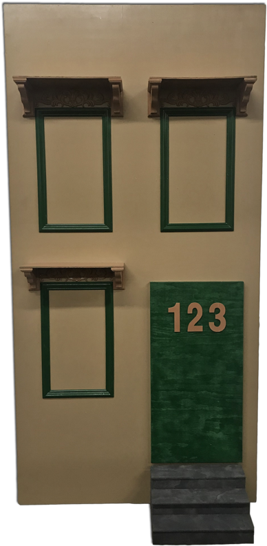 Sesame Street Front House - House (620x827), Png Download