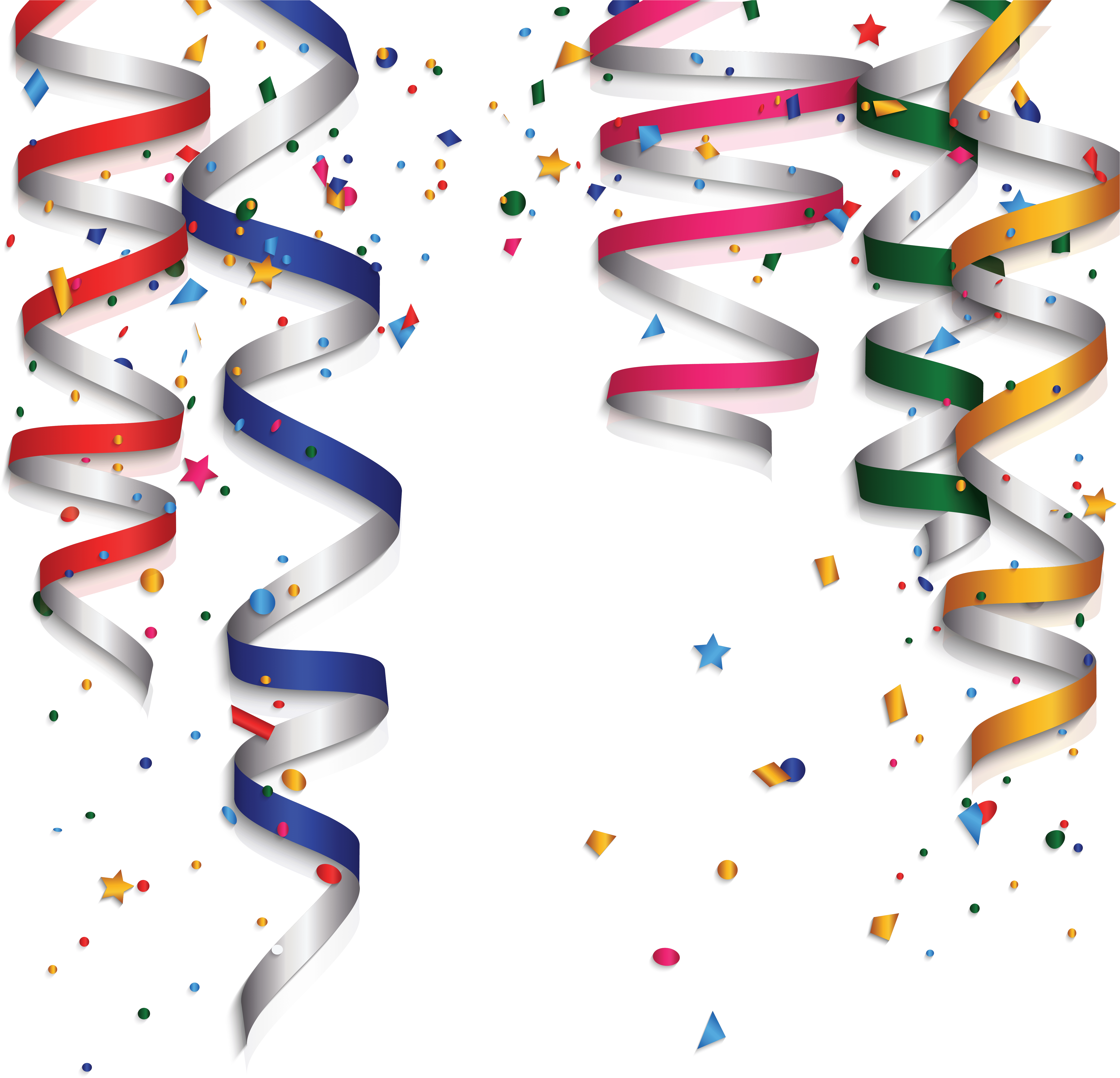 Birthday Streamers Png (6247x6428), Png Download