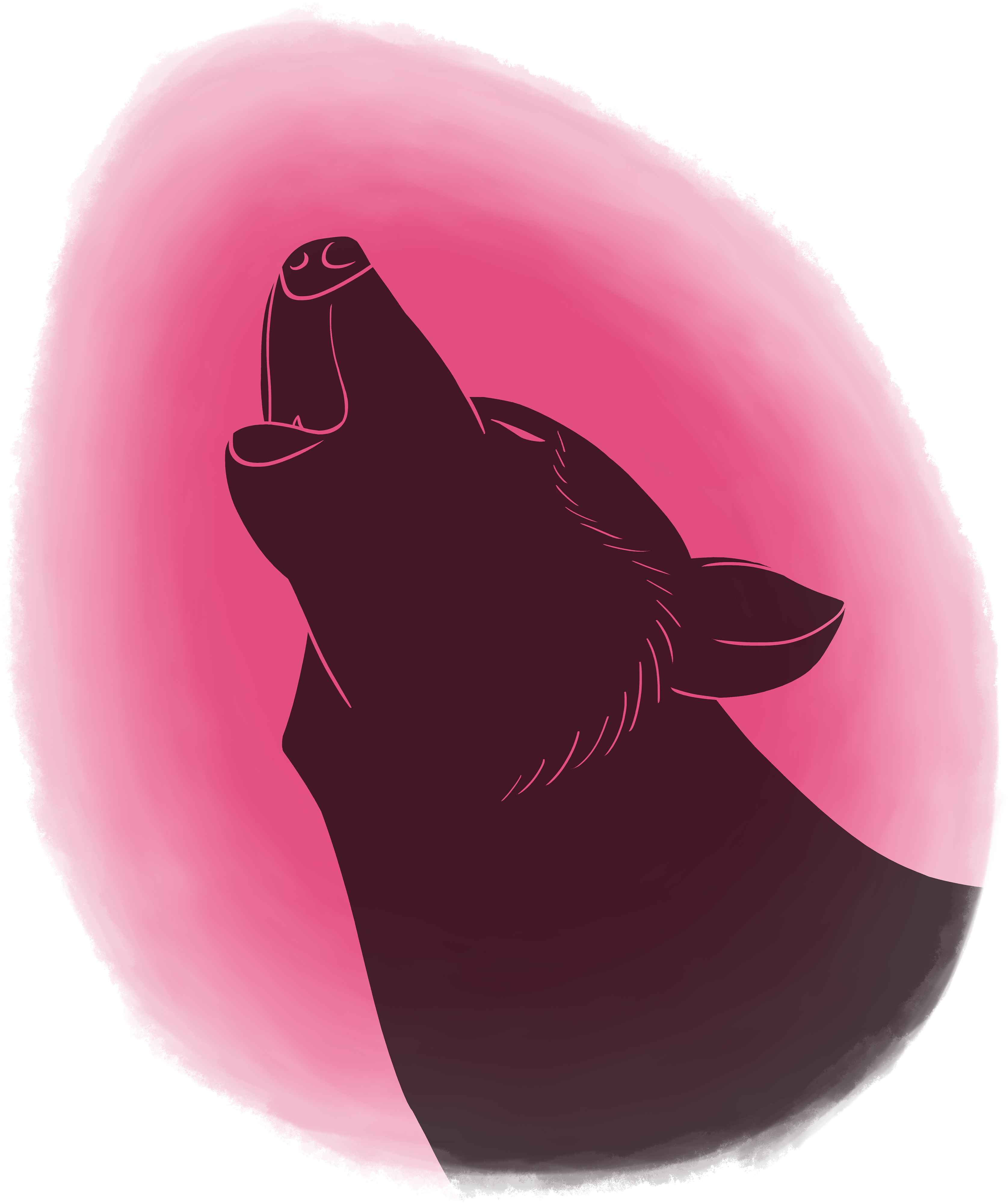 Howling Wolf Silhouette - Egg (3840x5120), Png Download