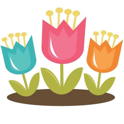 Cute Spring Clipart - Spring Tulips Clipart (432x432), Png Download