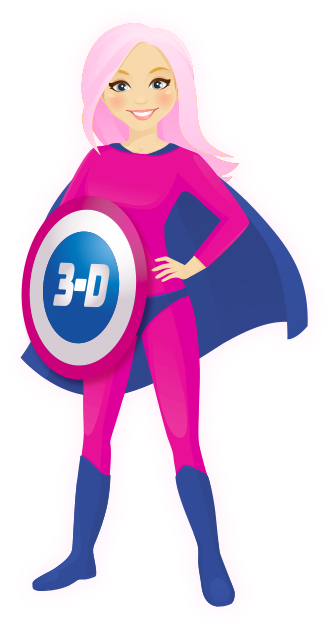 3-d Mammography Super Hero - Cape (350x650), Png Download