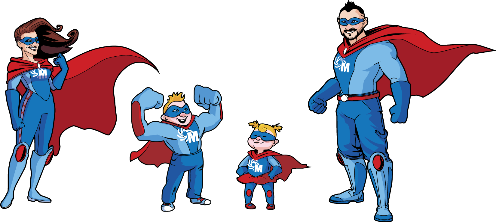 Marvel Illustration Of The Family - Marvel Comics (1650x741), Png Download