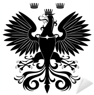 Heraldic Eagle Silhouette Isolated On White Background - Heraldic Eagle (400x400), Png Download