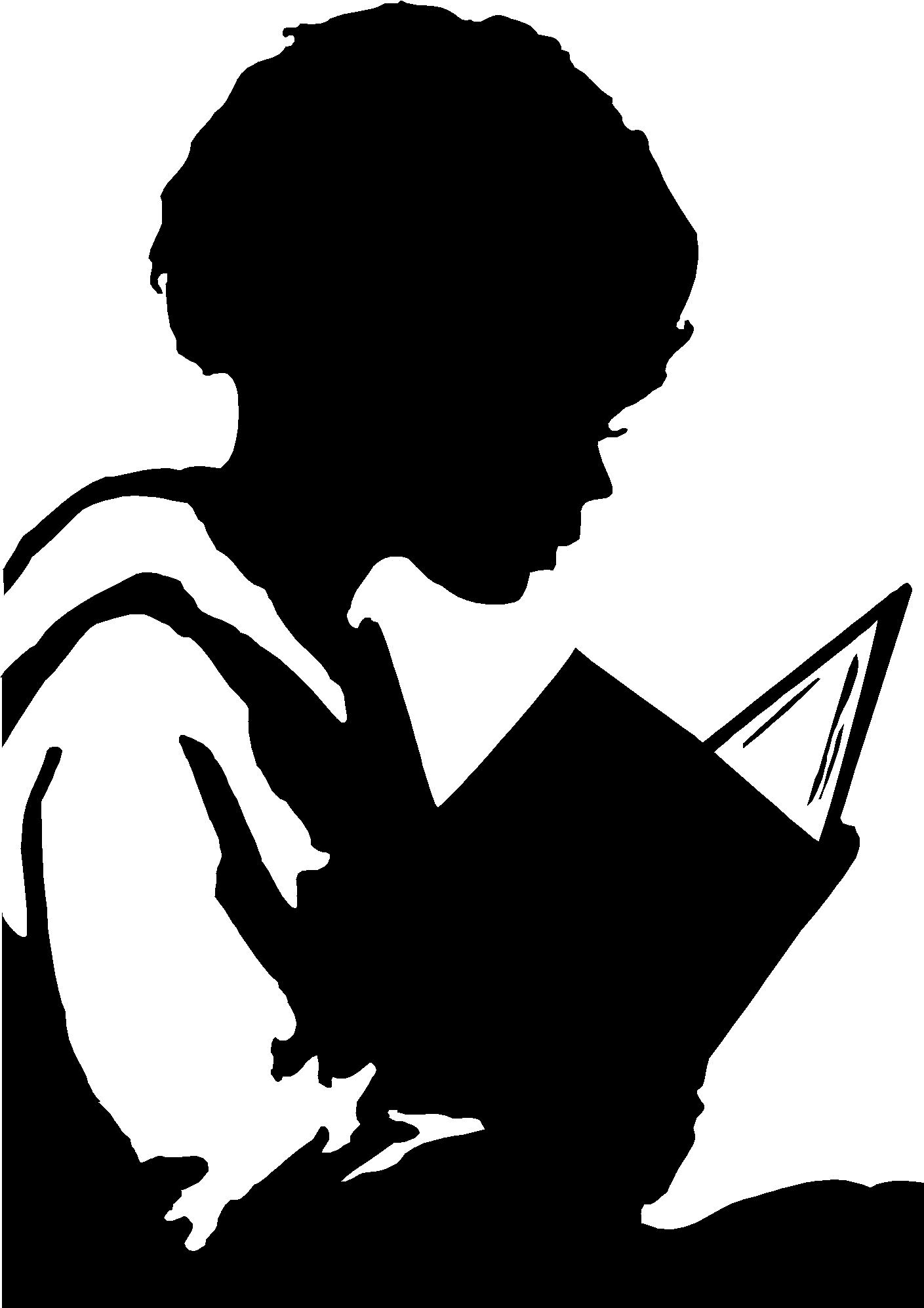 These Theories Have Led Teachers To A Variety Of Beliefs - Child Reading Silhouette (1480x2078), Png Download
