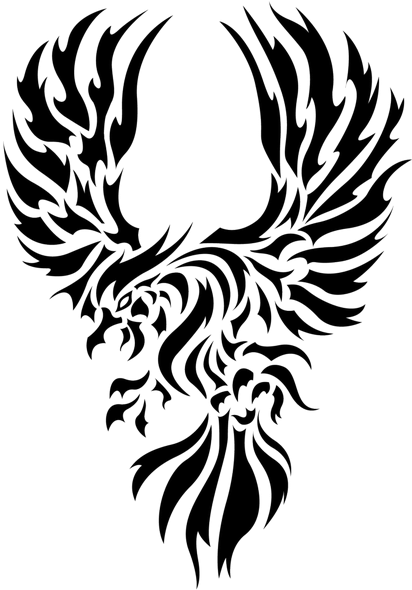 Eagle Silhouette Tattoo - Philippine Eagle Tribal Tattoo (628x628), Png Download