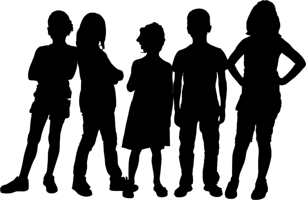 Psychiatric Drugging Of Children - Дети Пнг Силует (600x394), Png Download